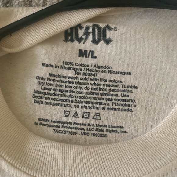 AC DC Cropped Sweatshirt - Picture 4 of 7